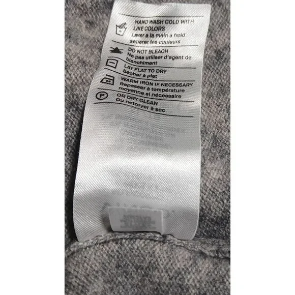 Vince mens xl wool cashmere full zip sweater gray hoodie longsleeve